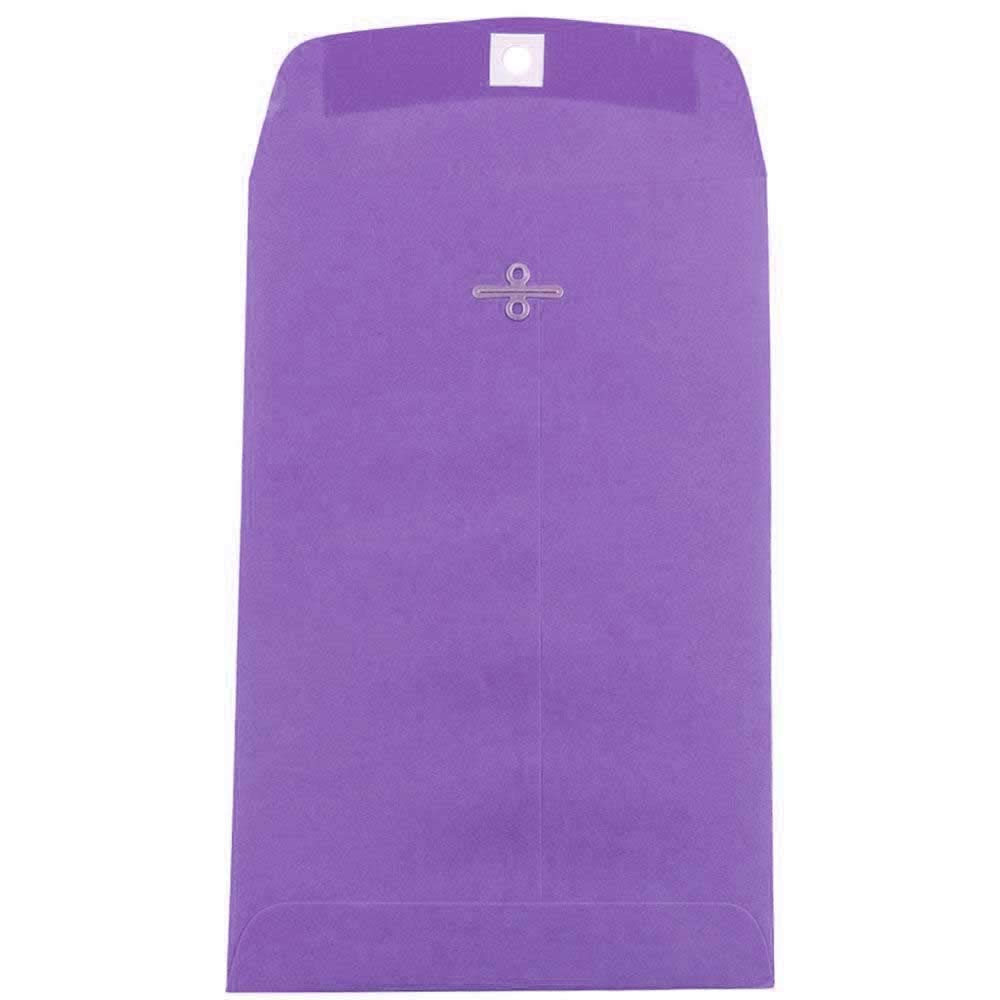 JAM PAPER 6 x 9 Inch Colored Clasp Envelopes - Bulk 500 Pack, Violet Purple Recycled Paper - Perfect for Business Mailings, Wedding Invitations & Office Organization