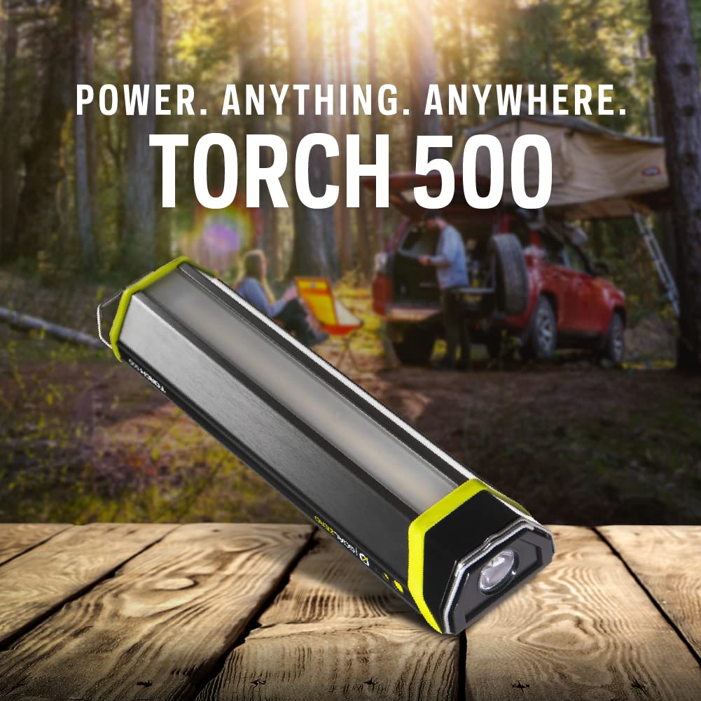 Goal Zero 500 Lumen Solar Rechargeable LED Flashlight - Weatherproof Torch Light & Portable Spotlight for Camping, Hiking, Emergency & Outdoor Adventures