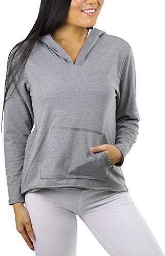 French Terry W/ Kangaroo Pocket - Dark H.grey/White (Junior)