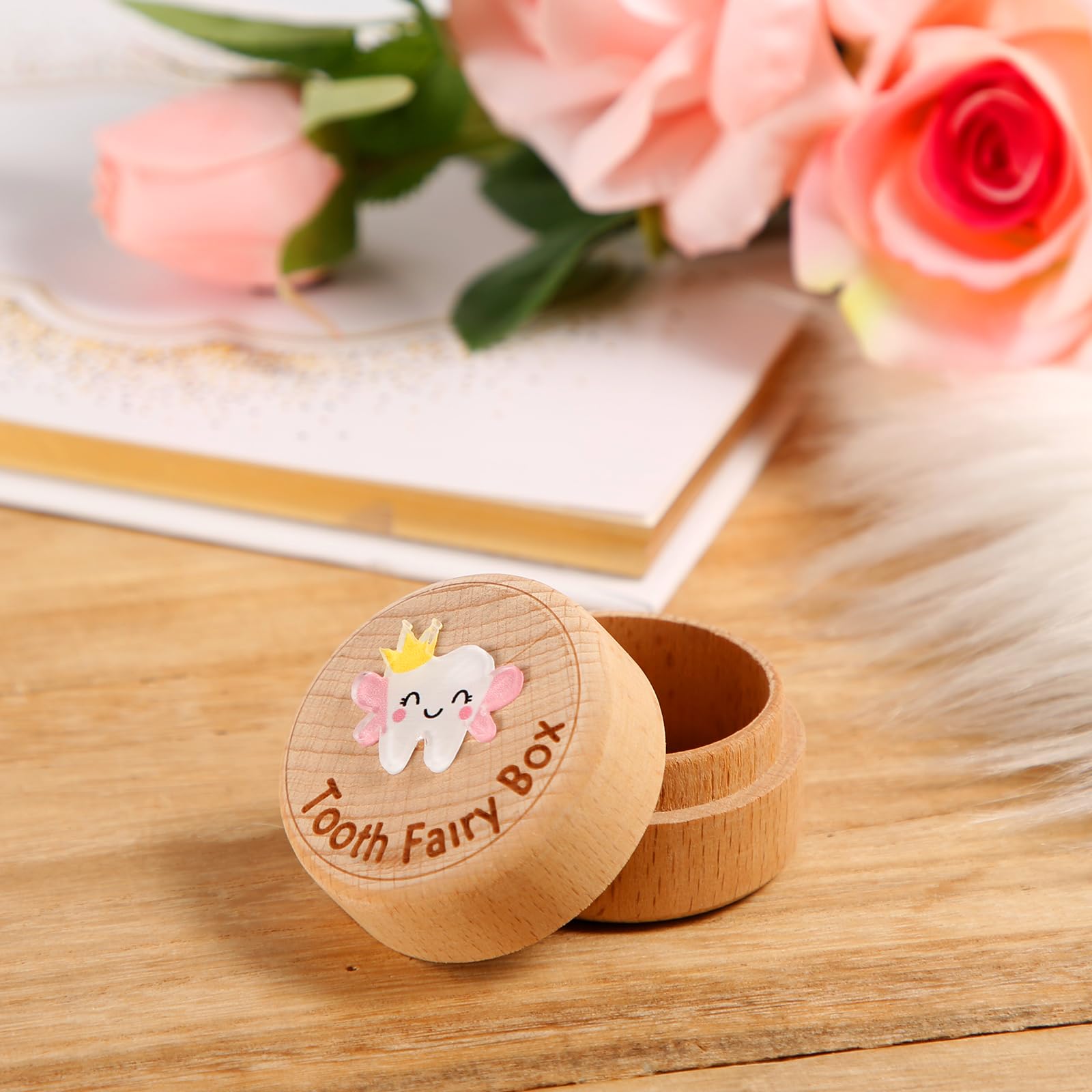 Tooth Fairy Keepsake Box - Handcrafted 3D Wooden Tooth Storage Box for Kids | Perfect for Storing Lost Teeth & Creating Magical Memories | Ideal Gift for Boys & Girls