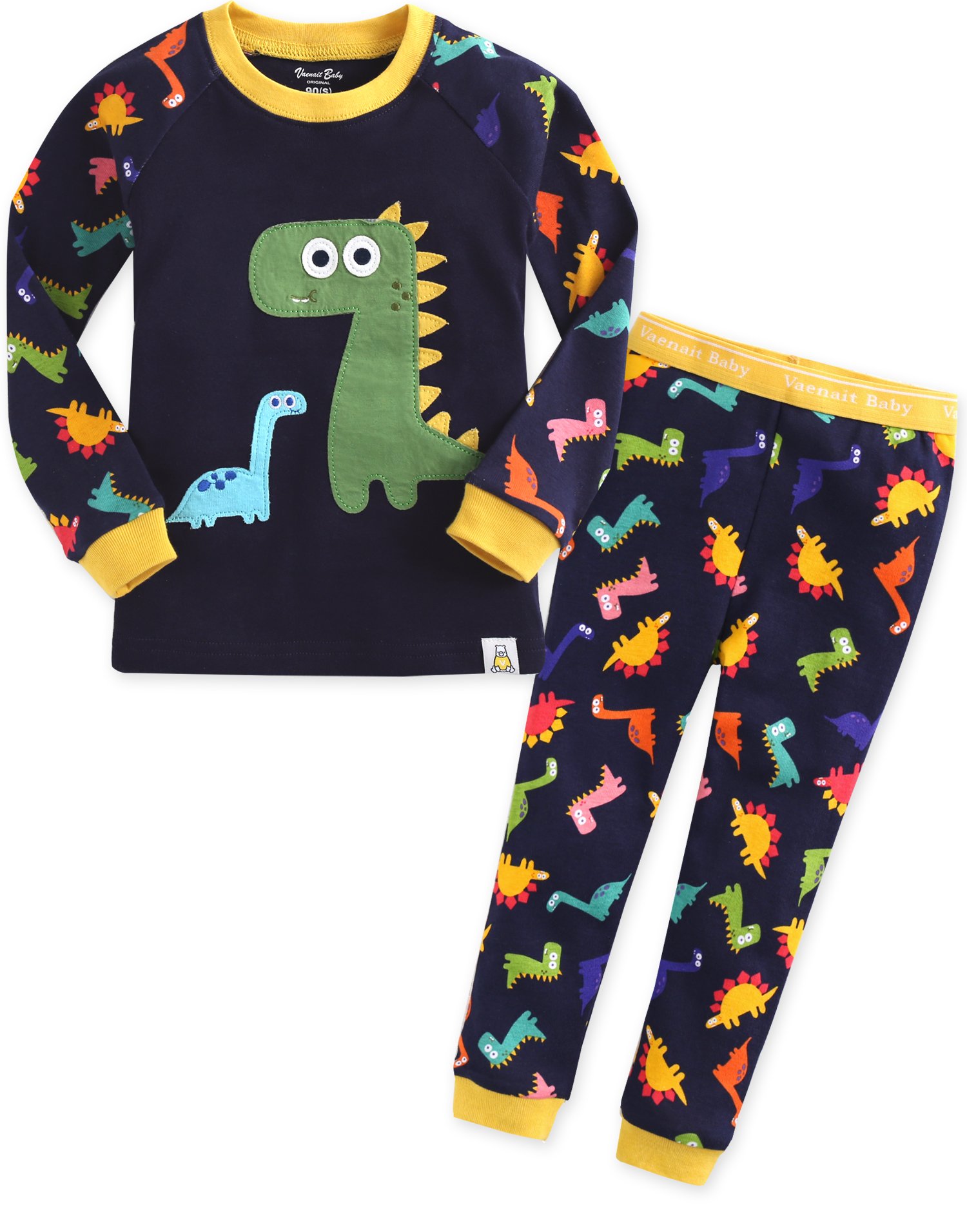 VAENAIT Kids Cotton Dino Pajama Set - Comfy Sleepwear for Boys & Girls