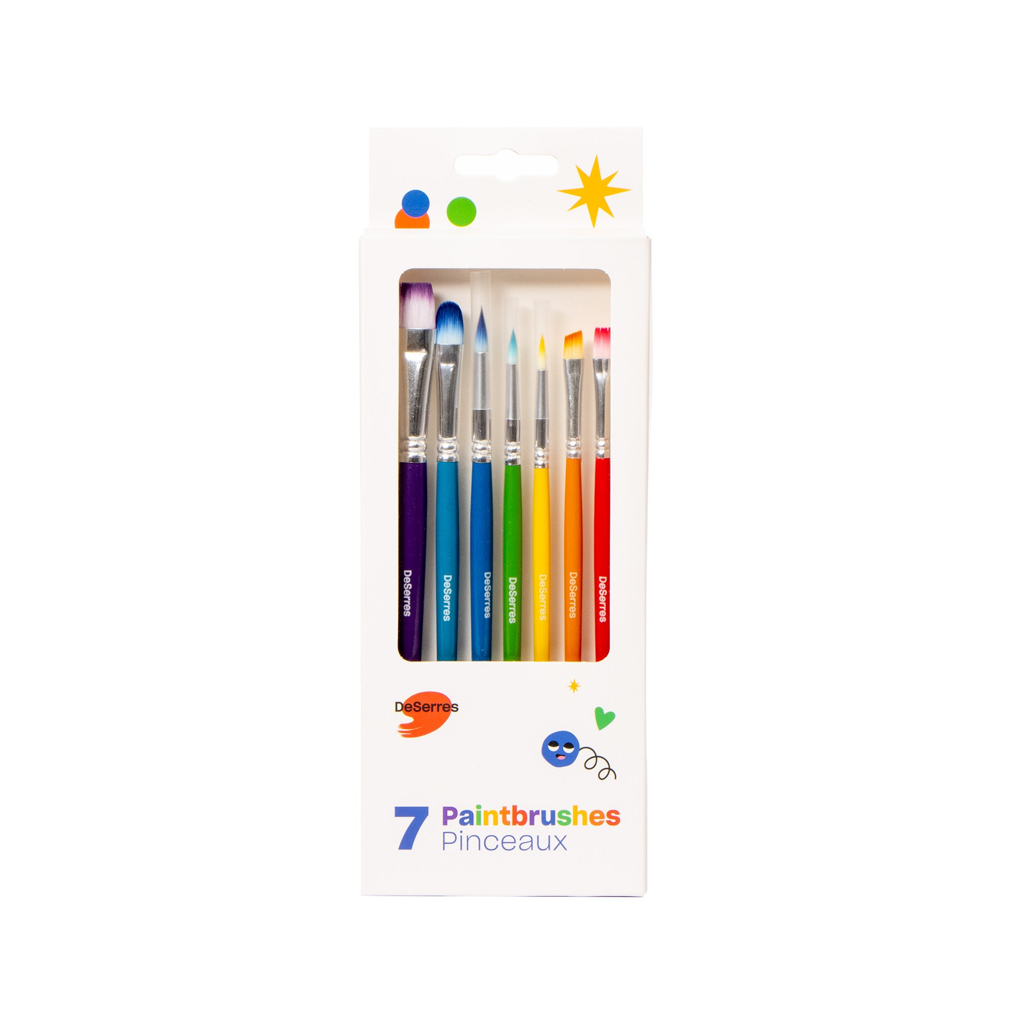 7 Pack Kids Paint Brushes - Non-Toxic, Washable Art Supplies for Children's Painting, Drawing & DIY Crafts - Perfect for School, Home & Classroom Activities