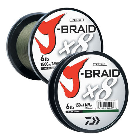 Daiwa J Braid X8 Super Strong Braided Fishing Line - 150m/300m/500m Spools - High Performance Saltwater & Freshwater Fishing Line for Bass, Trout, and Saltwater Game Fish