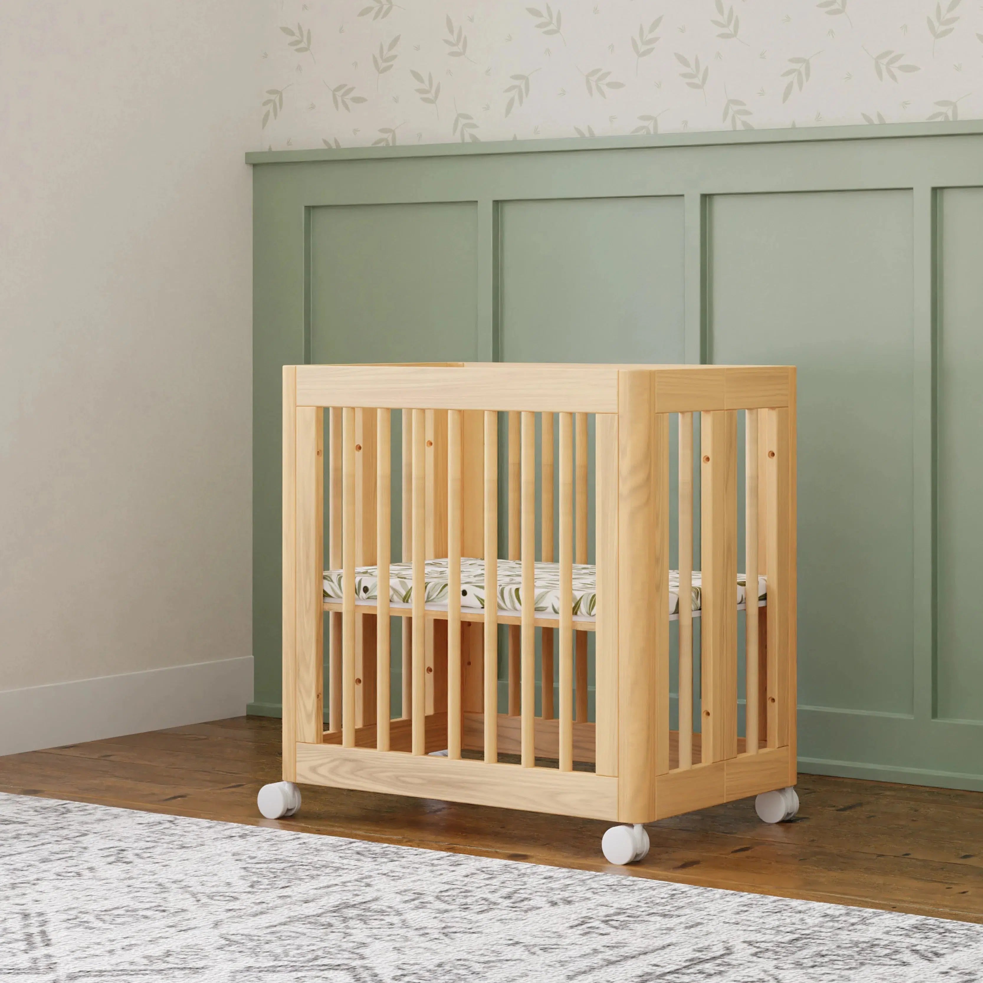 Babyletto Yuzu 8-in-1 Convertible Crib in Natural Wood - Nursery Essential for Newborn to Toddler Bed | Safe, Stylish & Space-Saving Baby Furniture for Modern Nurseries