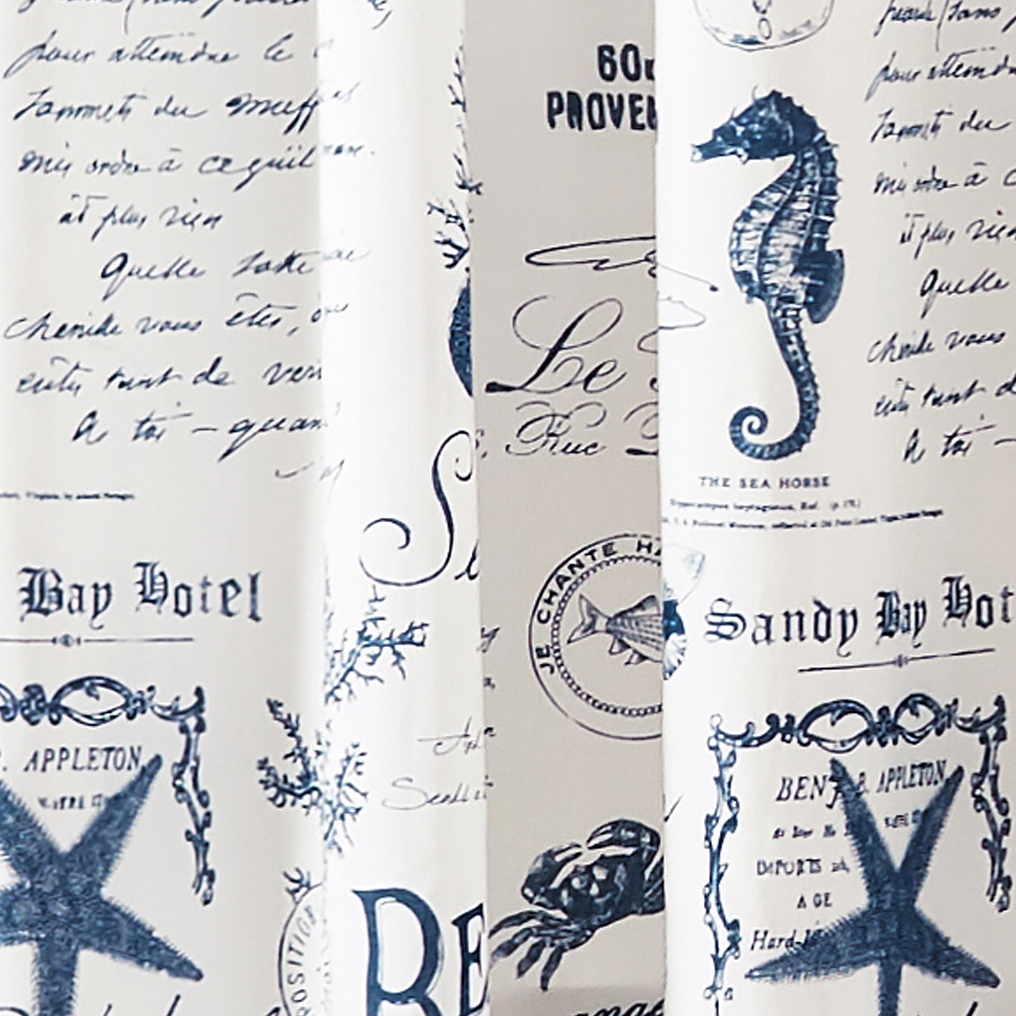 Beach Life Drape Panel - Lightweight Sheer Window Curtains for Coastal Decor, Nautical Bedroom & Living Room - Perfect for Beach Houses, Vacation Homes & Seaside Themed Rooms
