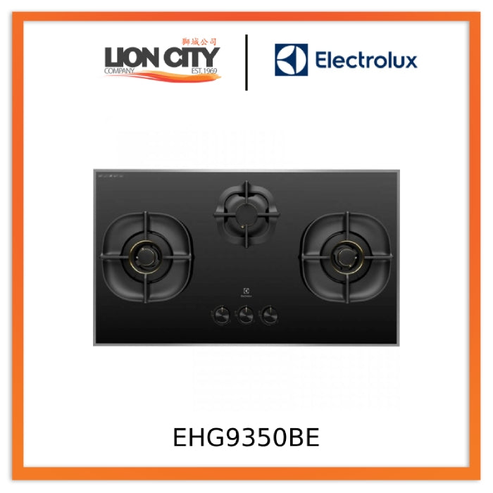 Electrolux EHG9350BE 90cm 3 Burner Flexi Cut Gas Hob - LPG Compatible for Ultimate Cooking Experience | Perfect for Home Kitchens & Professional Chefs