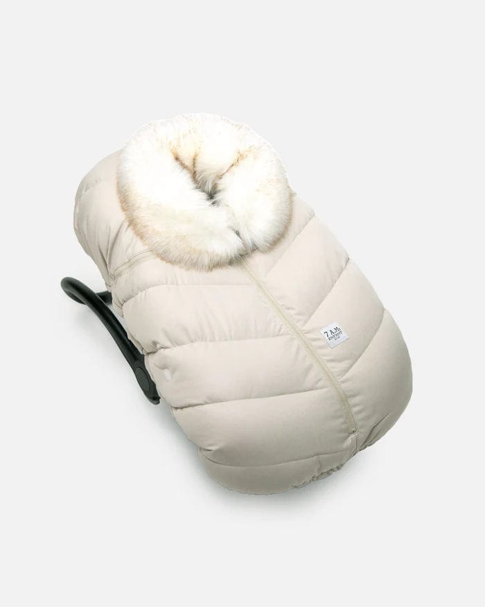 Tundra Heather Beige with White Faux Fur