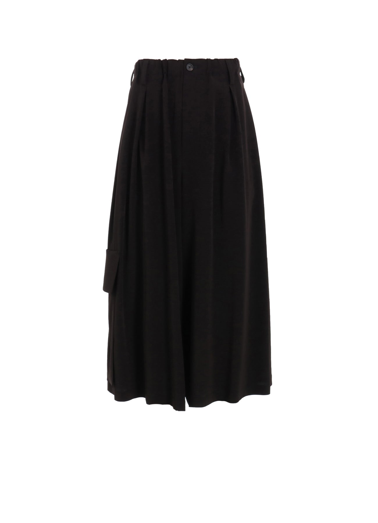 Stylish Crepe de Chine Cropped Wide Pants with Gusseted Flap Pockets - Women's High Waist Loose Fit Trousers for Casual Wear & Office Outfits