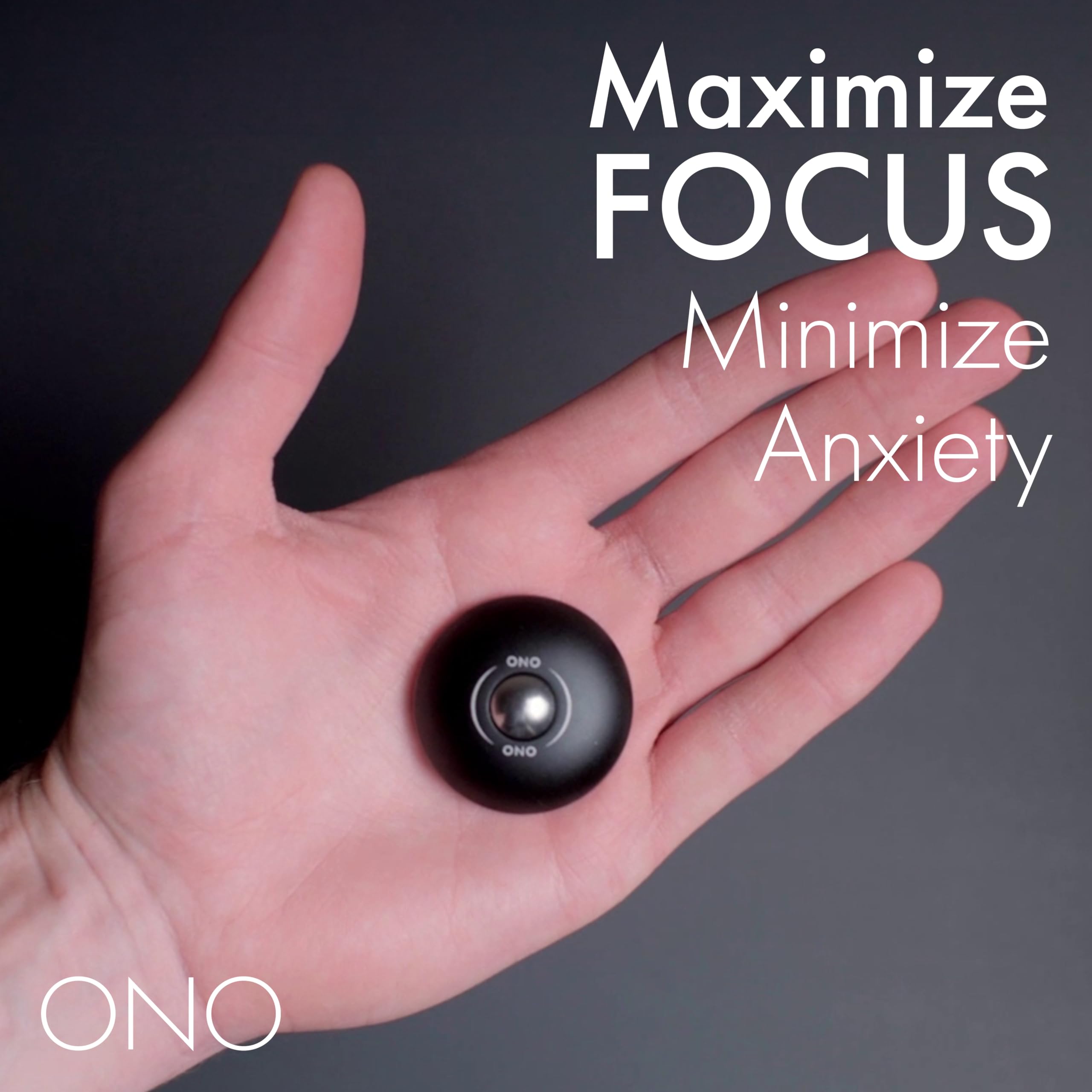 ONO Scroller - Handheld Fidget Toy for Adults & Kids | Stress Relief & Anxiety Reduction Tool | Focus Booster for ADHD & Office Work | Compact Portable Design (Black Aluminum) - Perfect for Work, School & Travel