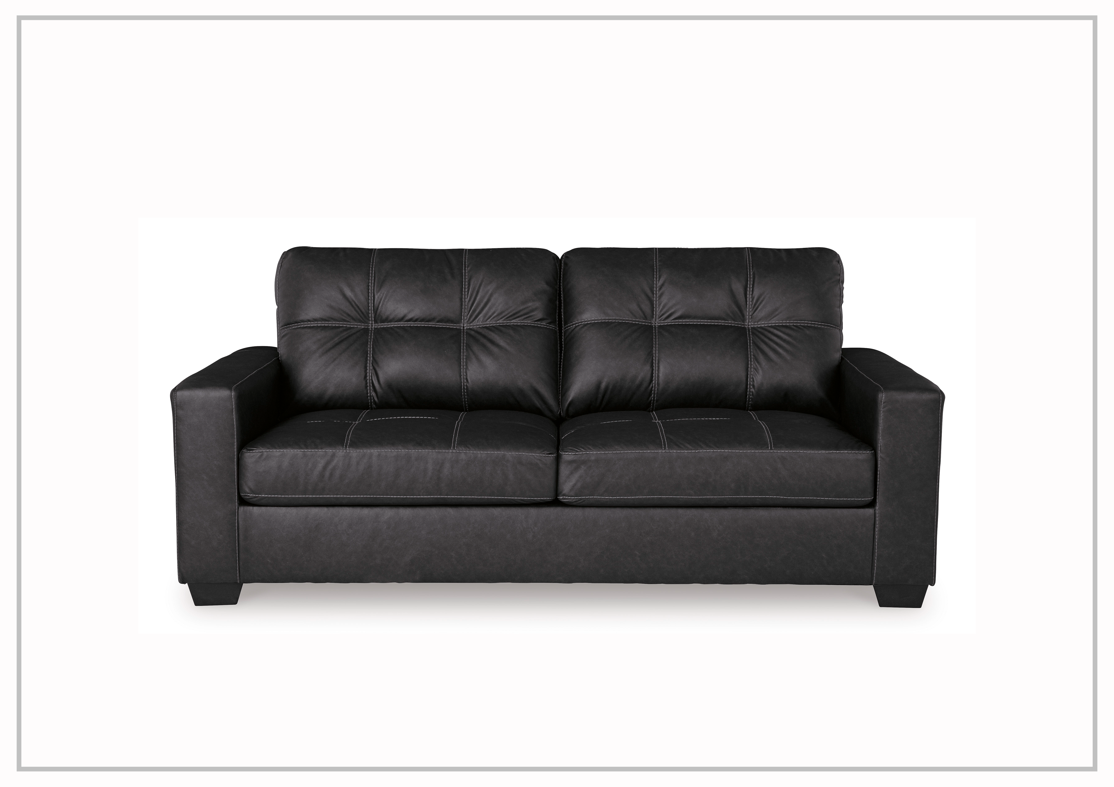 Gio Italia Bellagio Faux Leather Fabric Sofa - Luxurious Modern Living Room Furniture for Home & Office Decor