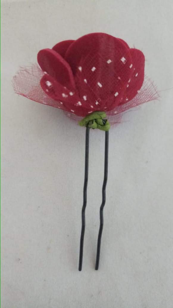 Elegant Flower Juda Hair Pins for Women & Girls - 12 Pack Hair Accessories for Weddings, Parties & Everyday Styling