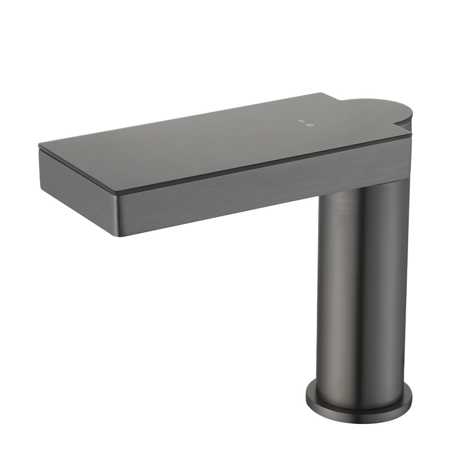 QZEP Sensor Kitchen Faucet with Temperature Display - Single Hole Deck Mounted Brass Mixer Tap for Hot & Cold Water - Gun Grey Finish - Ideal for Modern Kitchens & Bathrooms (Color: 13-Gun Gray)