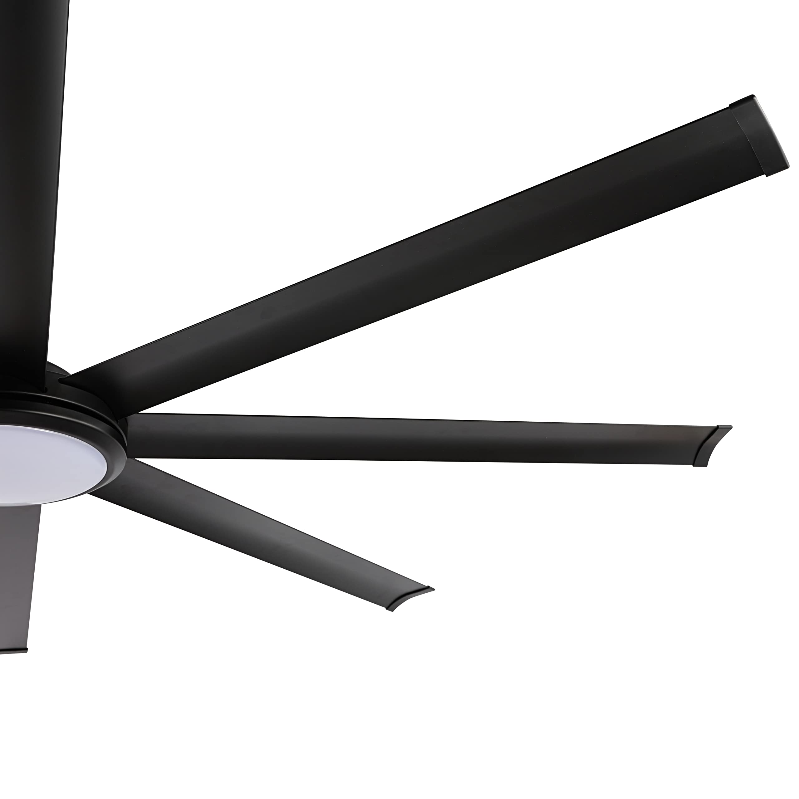 WINGBO 80 Inch Modern Ceiling Fan with Light Kit & Remote Control - Matte Black Finish, 3 Downrod Options, 8 Reversible Blades, 6-Speed Quiet DC Motor - Perfect for Kitchen, Bedroom, Living Room, Dining Room & Office Spaces