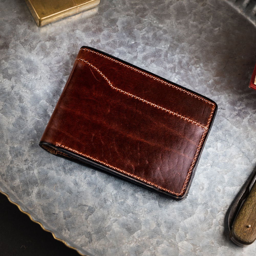 Hanks Belts Medium Bifold Wallet for Men - Genuine Leather RFID Blocking Slim Wallet - Perfect for Everyday Carry, Travel & Business Use
