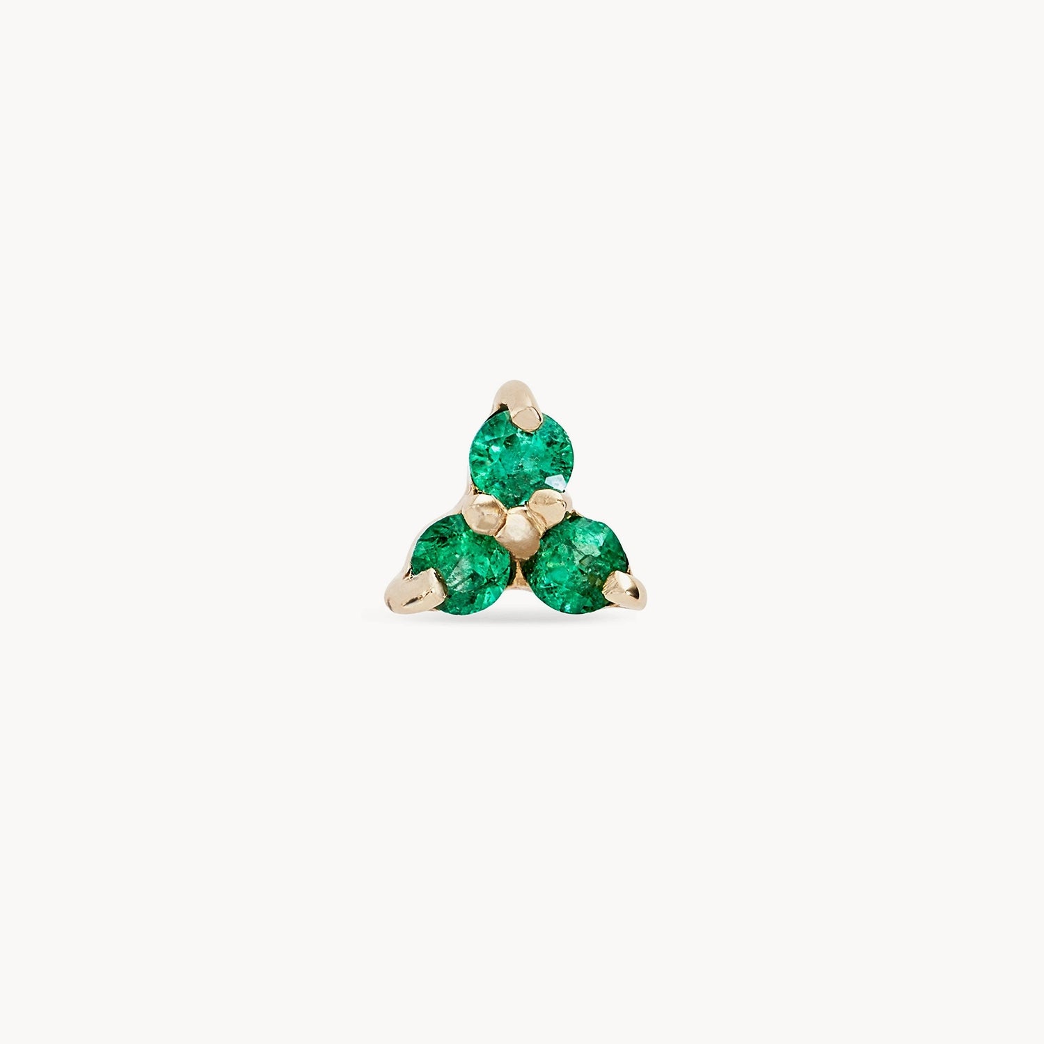 14K Yellow Gold Emerald Earrings with Abacus Tripod Design | Elegant Dangle Earrings for Women | Perfect for Weddings, Parties & Special Occasions