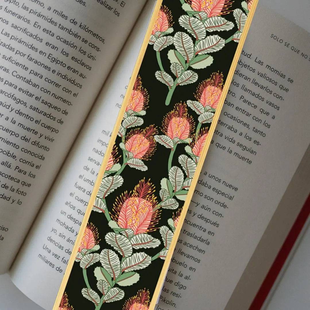 Handmade Banksia Flower Wooden Bookmark - Australian Native Floral Gift for Book Lovers, Perfect for Reading, Journaling & Gifts