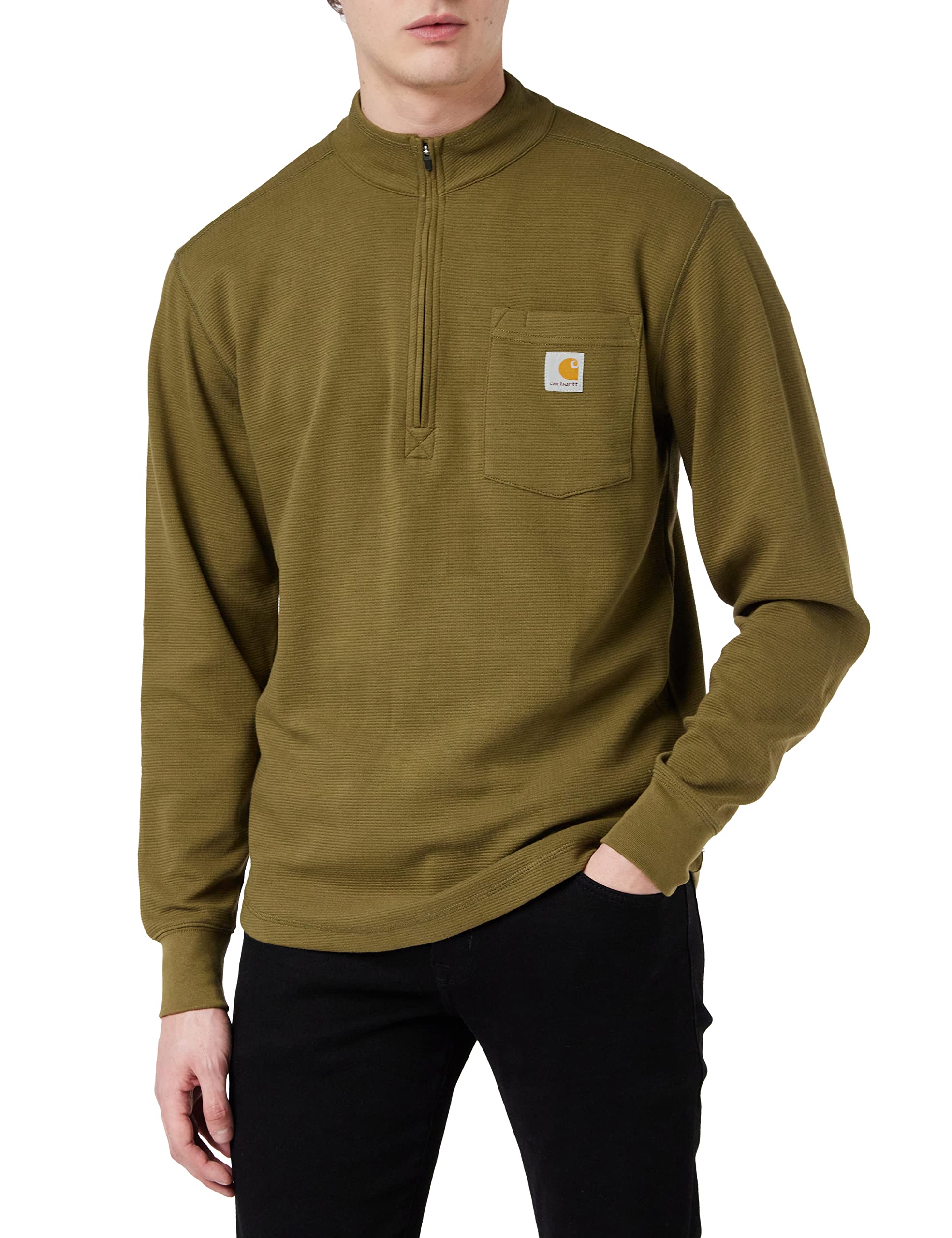 Carhartt Men's Big & Tall Tilden Long Sleeve Half Zip Sweatshirt - Comfortable Workwear for Construction & Outdoor Activities (Regular/Extended Sizes) - Perfect for Job Sites, Hiking & Casual Wear