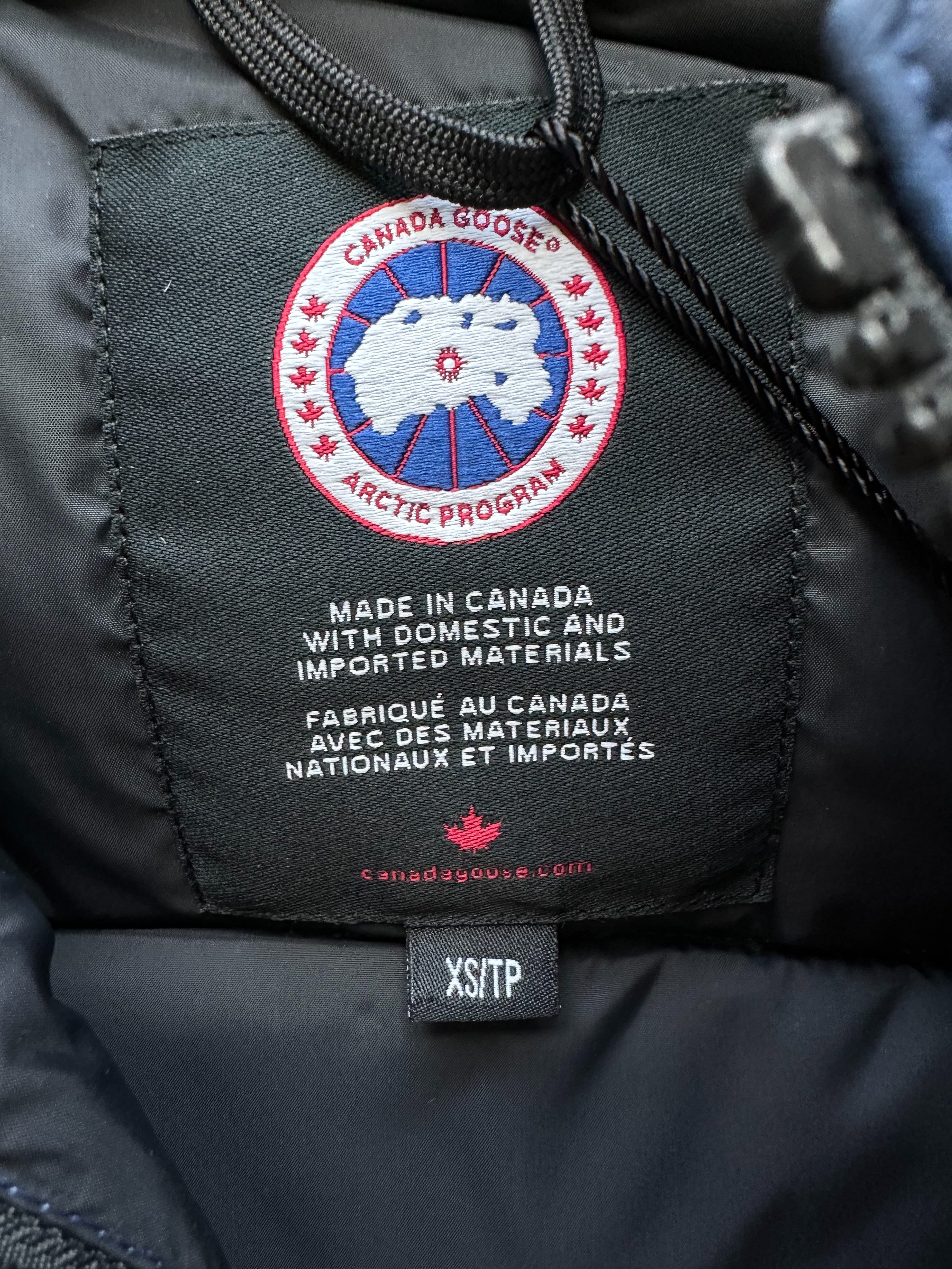 Canada Goose Blue Abstract Camo Freestyle Vest for Women - Lightweight Winter Puffer Jacket for Outdoor Activities & Urban Fashion