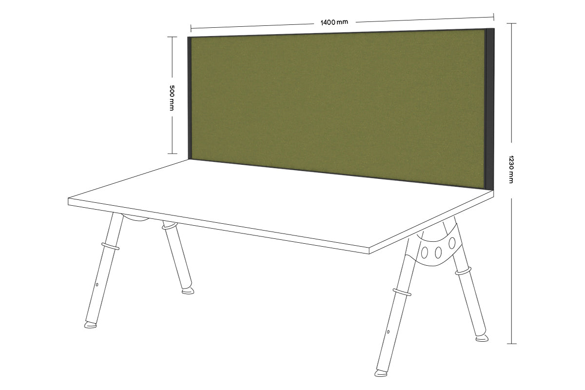 Desk Mounted Privacy Screen - 1400W x 500H - Office & Home Workspace Partition for Computer Monitor Privacy Protection