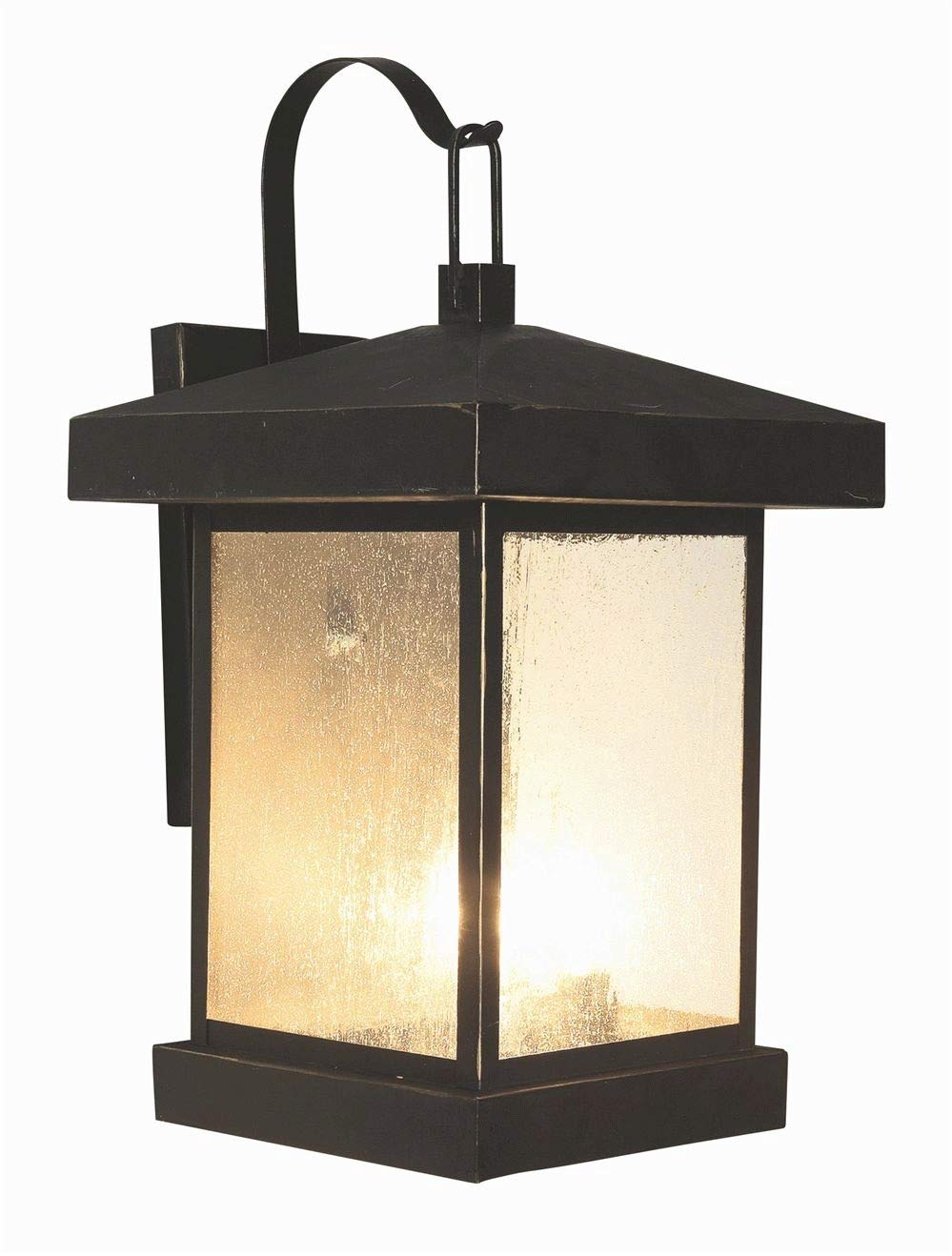 Trans Globe Lighting TG45642 WB Traditional Three Wall Lantern Outdoor Post Light - Bronze/Dark Finish, 10