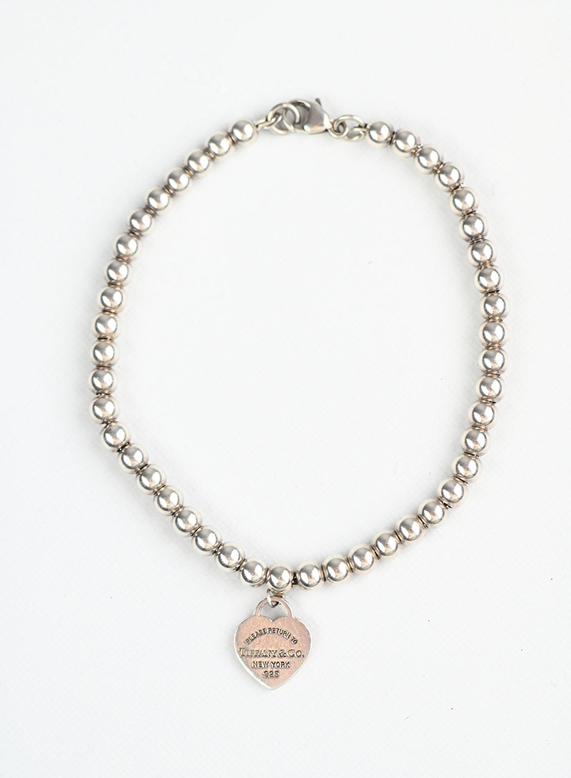 Tiffany & Co. Sterling Silver Heart Bracelet for Women - Elegant Jewelry Gift for Valentine's Day, Anniversary or Birthday