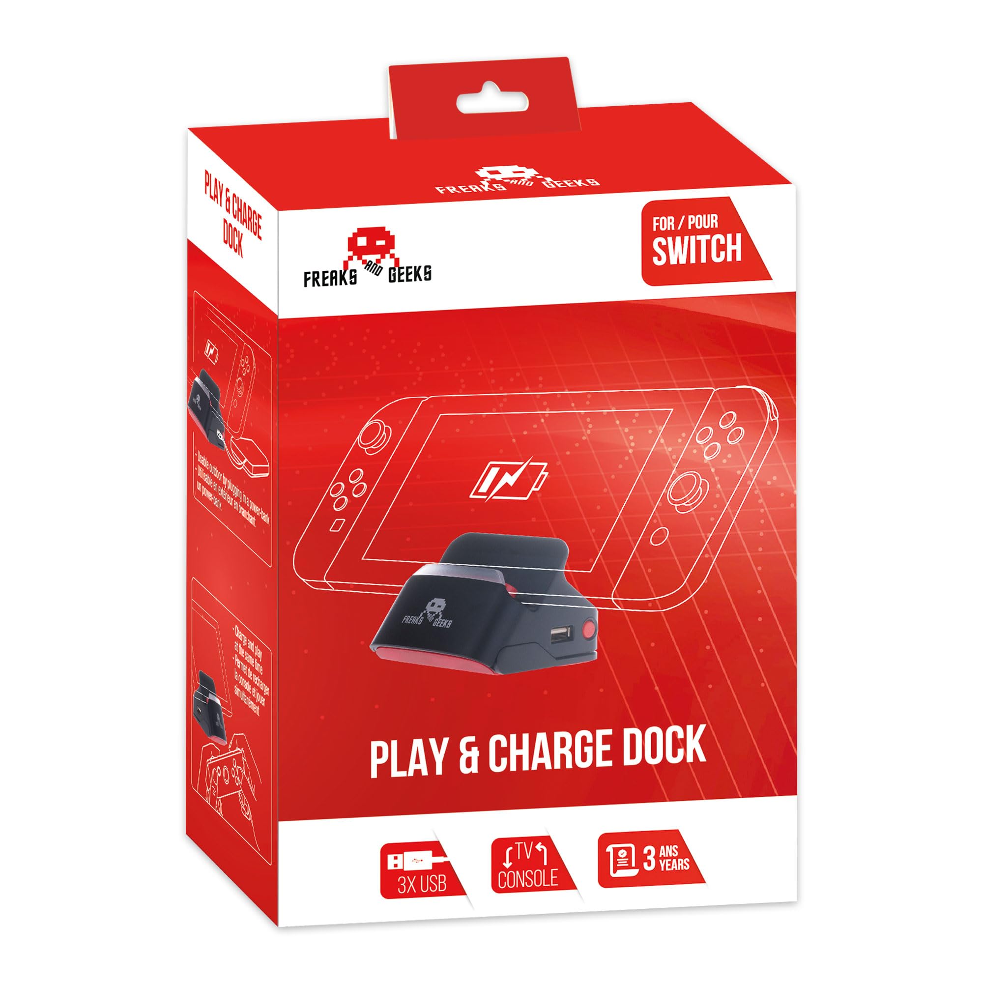 2 in 1 Video Dock and Stand for Nintendo Switch - Portable Charging Station with HDMI Output | Perfect for Gaming at Home or Travel