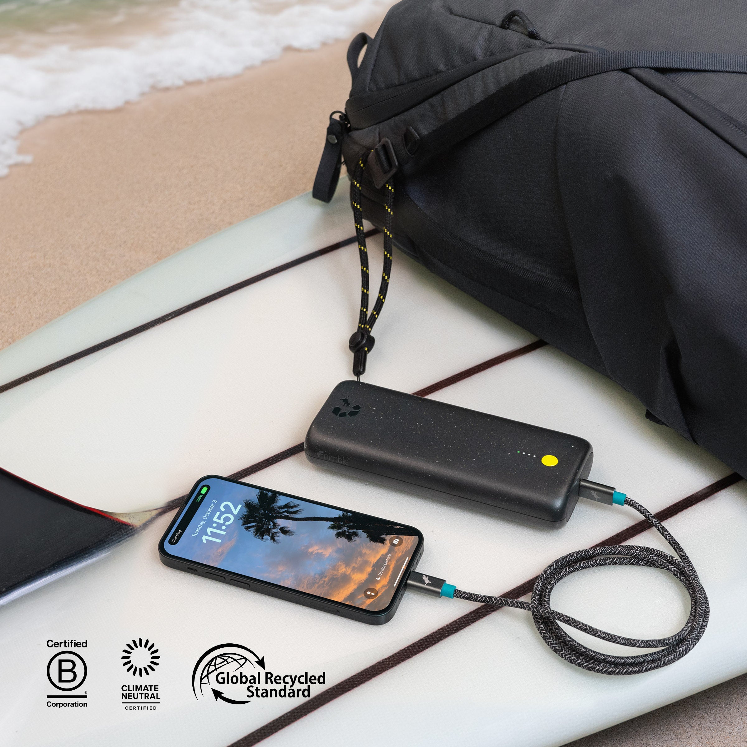 CHAMP Pro Portable Charger 10000mAh - High Capacity Power Bank with Fast Charging for iPhone, Android, Samsung - Perfect for Travel, Camping & Emergency Backup