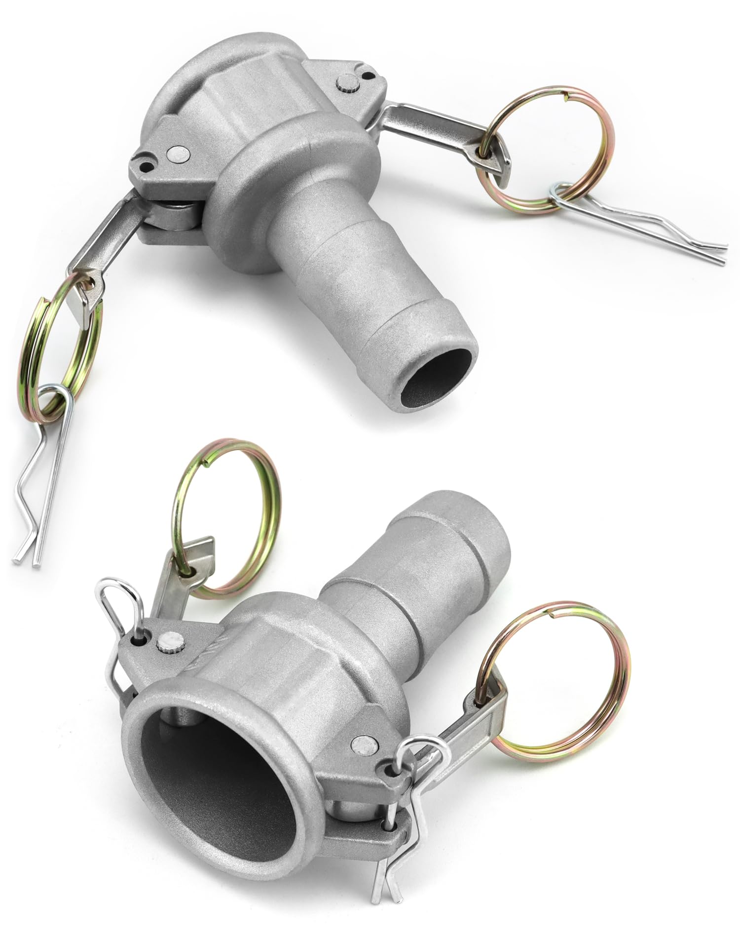QWORK 4 Pack Aluminum Alloy Type C Camlock Hose Fitting - 1