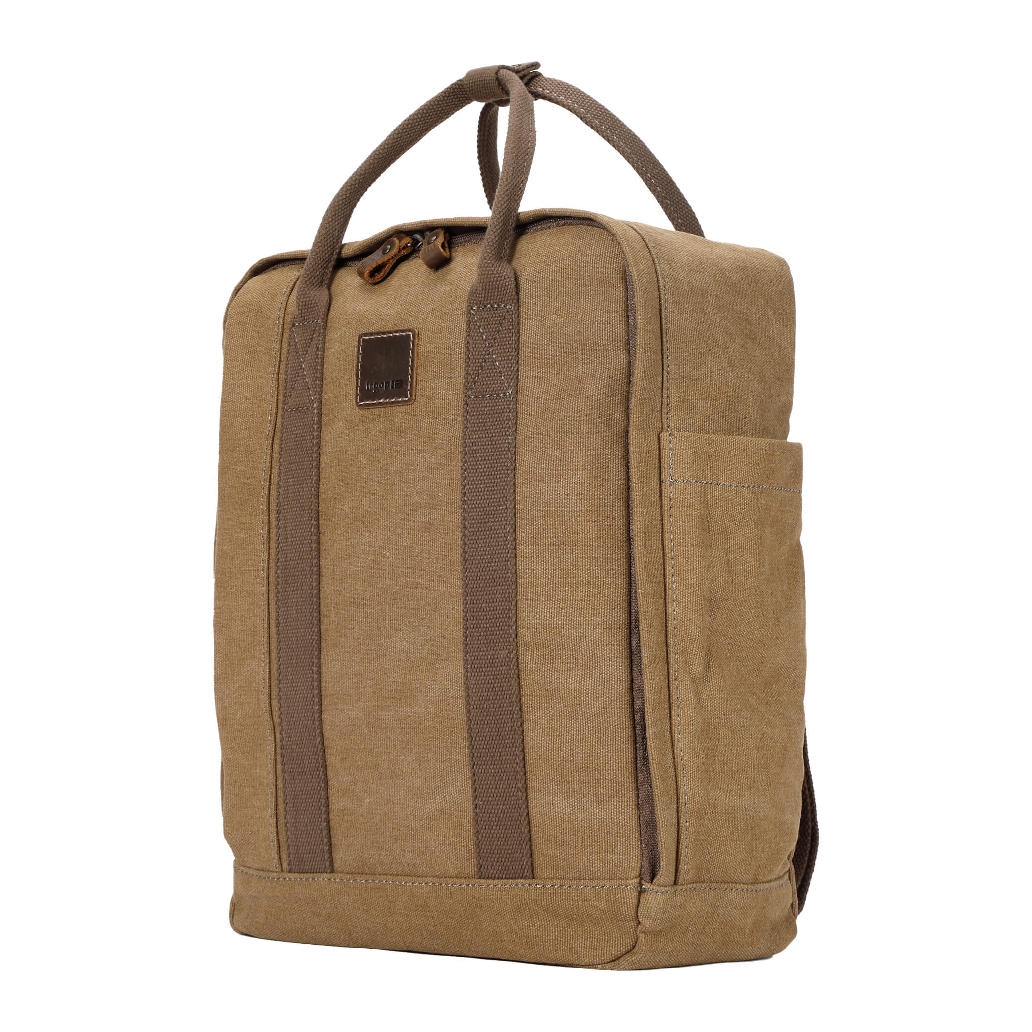 TRP0549 Troop London Classic Canvas Daypack - Durable Unisex Backpack for Travel, School & Work | Water-Resistant Daypack for Commuting, Hiking & College Campus Use