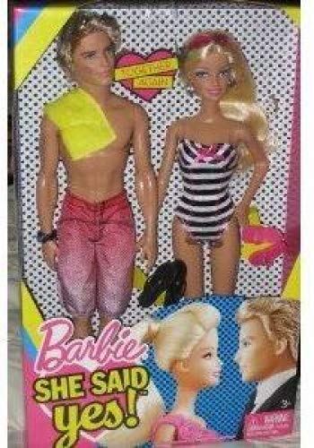 Barbie and Ken 12 Inch Doll Gift Set - 2 Pack with 'She Said Yes' Theme by Mattel | Perfect for Proposals, Weddings, and Collectors