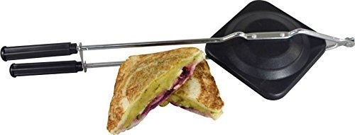 Nonstick Sandwich Maker & Hand Toaster - Portable Grill for Perfect Paninis, Grilled Cheese & Breakfast Sandwiches - Ideal for Home, Office & Camping Use
