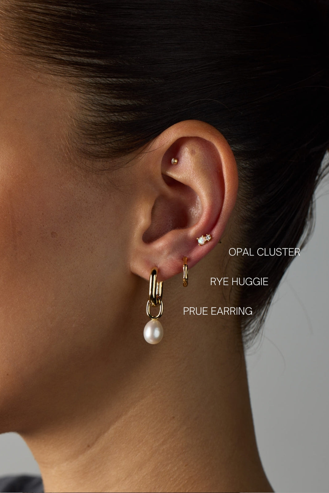 Opal & Crystal Cluster Stud Earrings in Gold - Elegant Jewelry for Women, Perfect for Parties, Weddings & Everyday Wear
