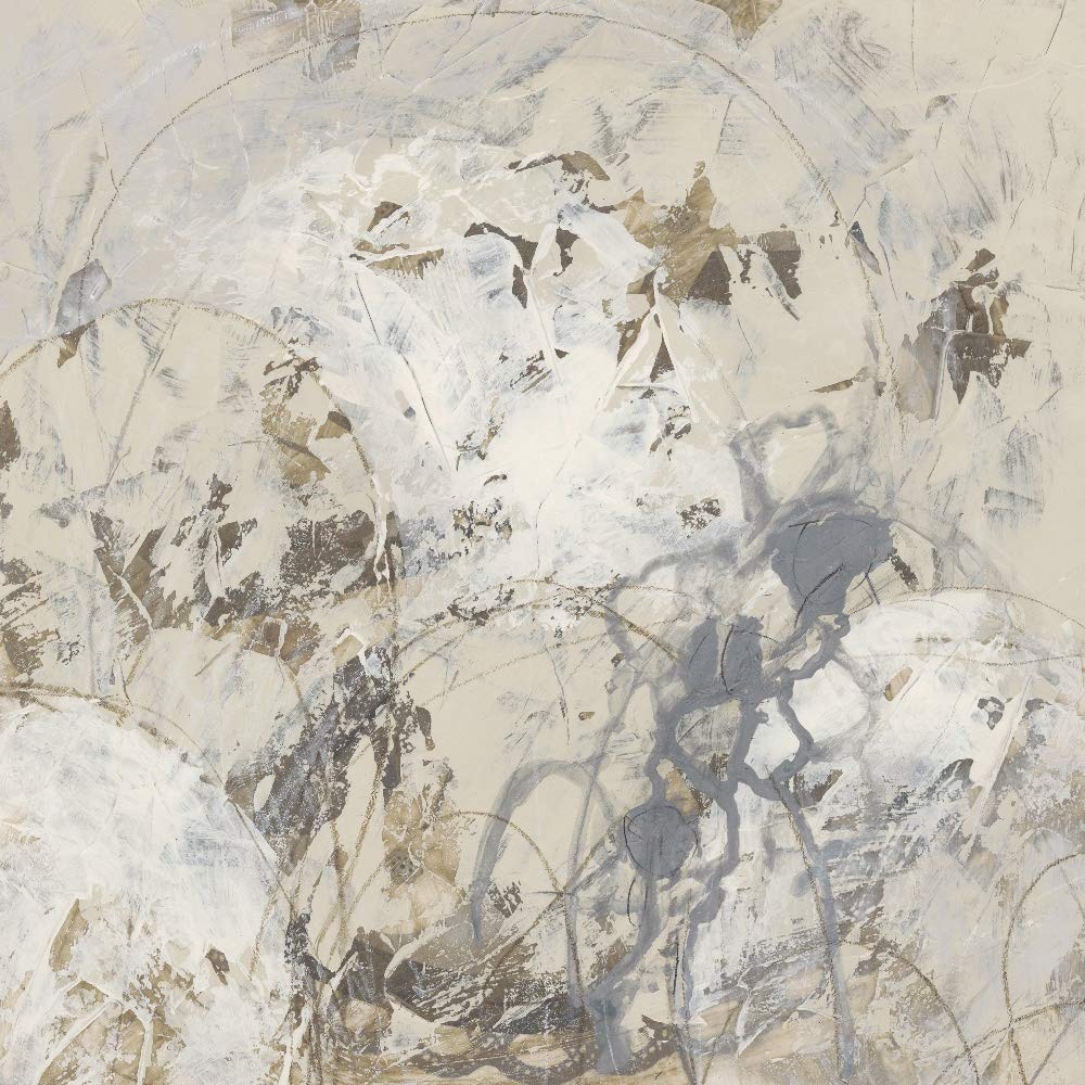 Large Modern Impasto Gesture Abstract Art Giclee Canvas Print - 72x72 Inches, Brown | Wall Decor for Living Room, Office & Bedroom