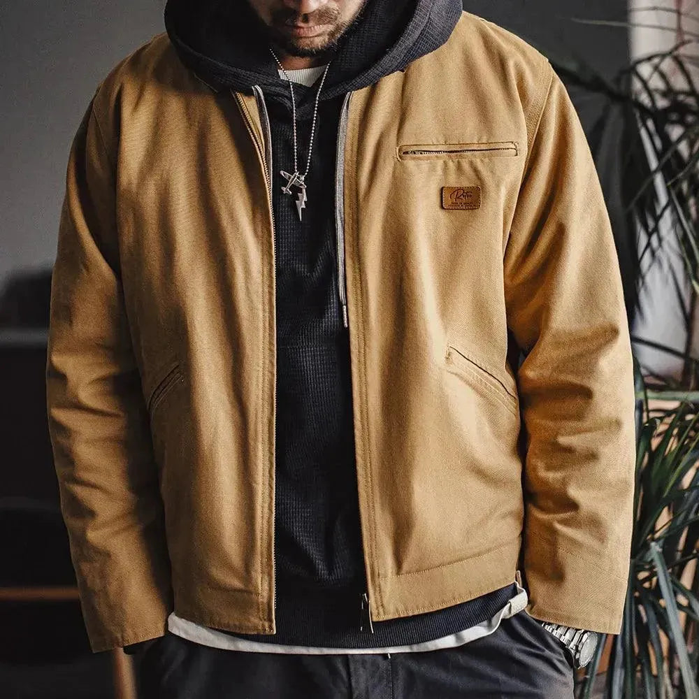 Men's Street Style Harrington Jacket - Lightweight Windbreaker for Casual Wear & Outdoor Activities | Urban Fashion, Spring & Fall Outerwear