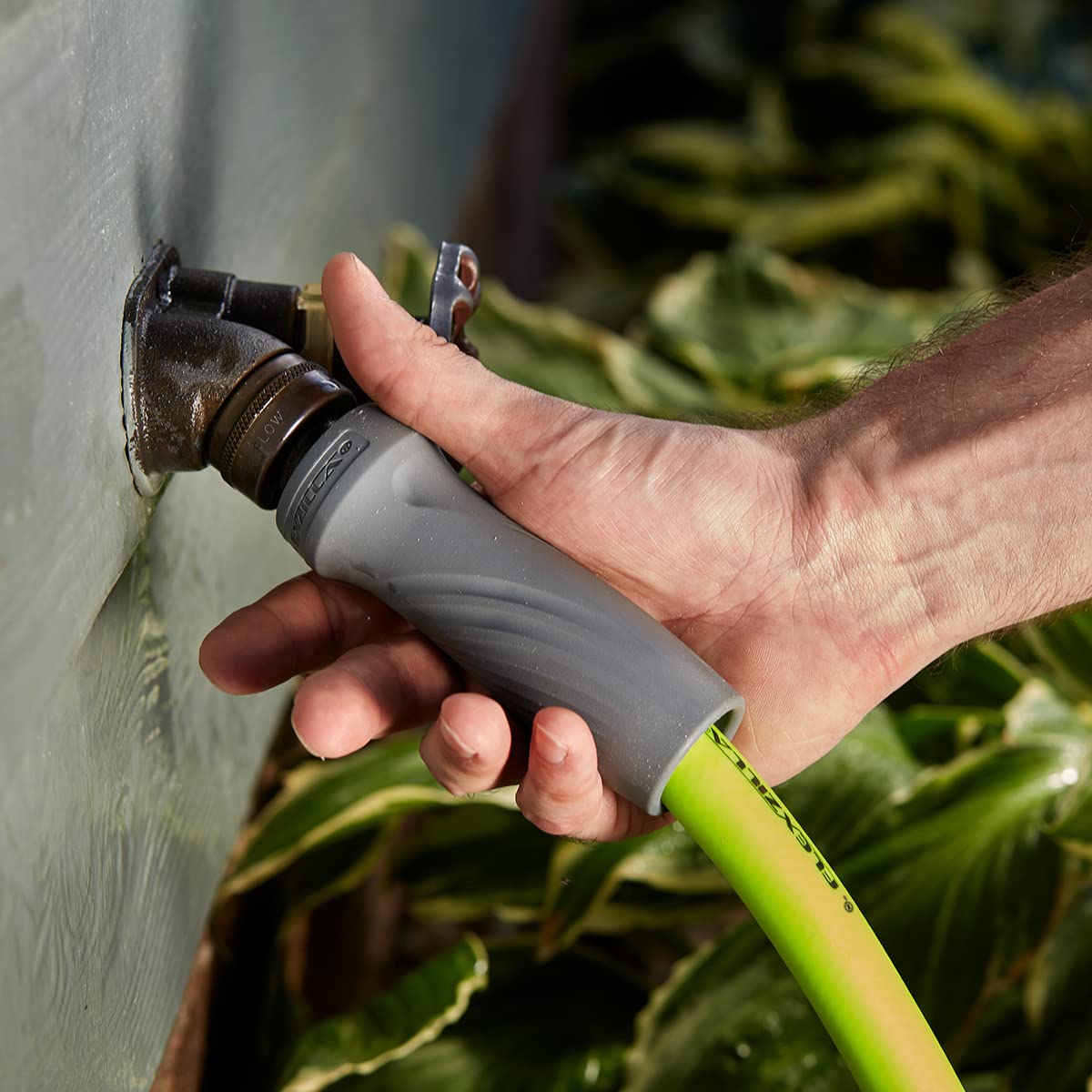 Flexzilla 5/8 in. x 100 ft. Heavy Duty Lightweight Garden Hose with SwivelGrip - Drinking Water Safe, Kink-Free, ZillaGreen (HFZG5100YWS-E) - Perfect for Lawn Care, Gardening, Car Washing & Outdoor Watering
