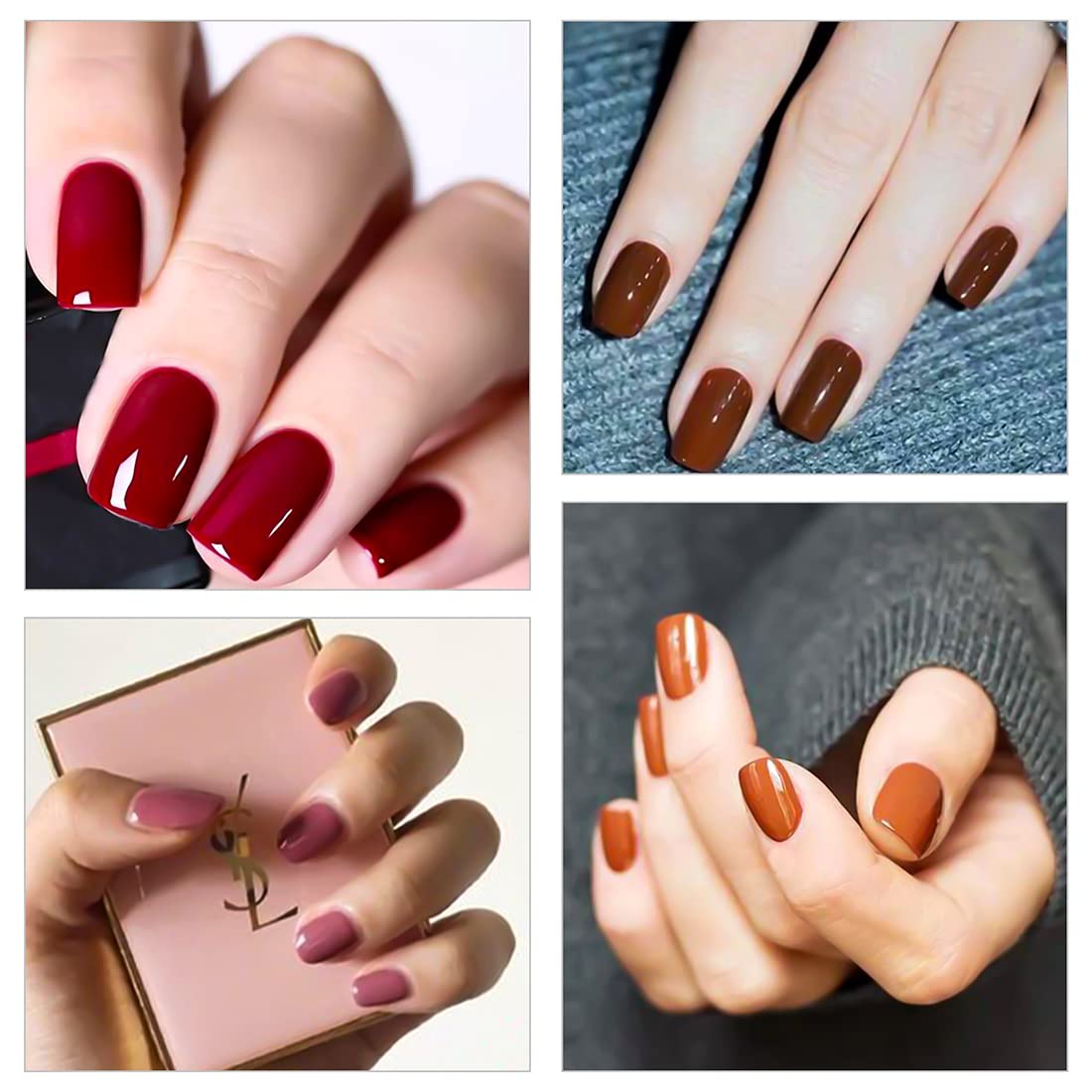 16 Sheets Solid Color Full Nail Wraps - Self-Adhesive Gel Nail Polish Strips for Women with Nail File | DIY Manicure at Home, Salon-Quality Nails for Parties & Special Occasions