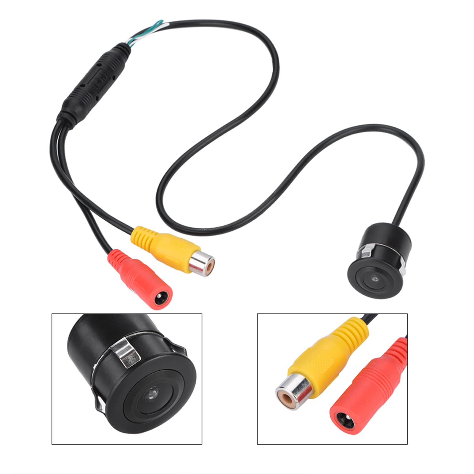 Elprico 1080P HD Security Camera - 170° Wide Angle Wired Mini CCTV Camera with Color Night Vision & Waterproof Design for Home, Office, and Car Surveillance
