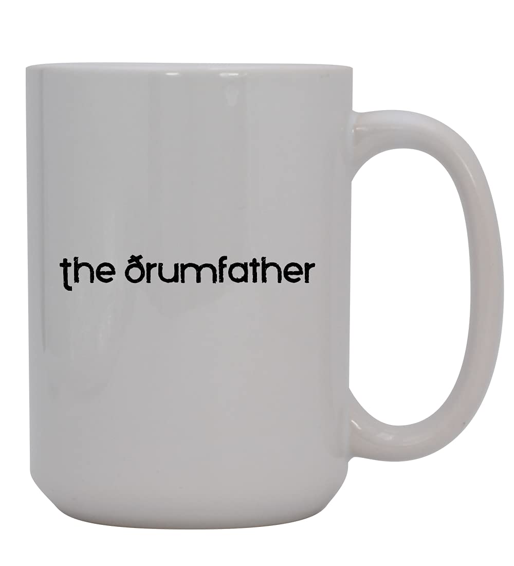 The Drumfather - 15oz White Ceramic Coffee Mug with Handle, Perfect for Home, Office & Gifts | Durable & Stylish Drinking Cup for Hot Beverages