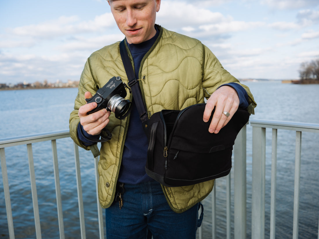 Clever Supply Co. 6L Black Camera Sling Bag - Waterproof & Anti-Theft DSLR Shoulder Bag for Photographers - Perfect for Travel, Hiking & Street Photography