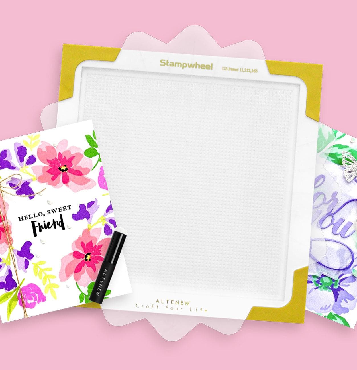 Stampwheel 10 - Premium Self-Inking Stamp with Custom Text - Perfect for Office, Business, and Crafting Projects