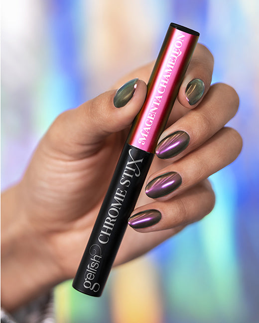 Gelish Chrome Stix Nail Polish - Magenta Chameleon Metallic Shimmer, 0.17 oz - Long Lasting Gel Nail Art for Manicures & Pedicures