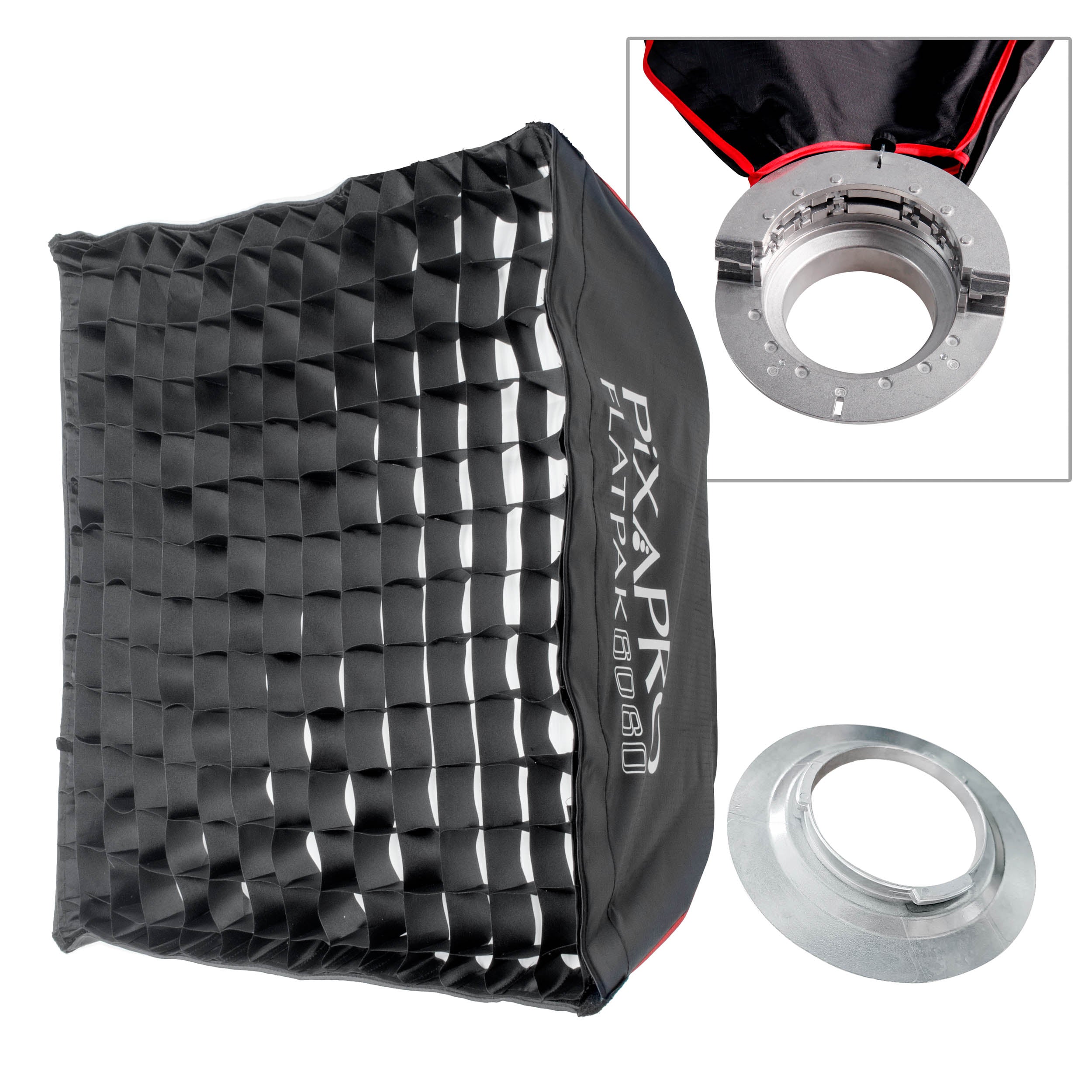 60x60cm Speed & Efficiency Two-Layer FlatPak Softbox (Patented Design) - Perfect for Photography, Video Lighting & Studio Portraits