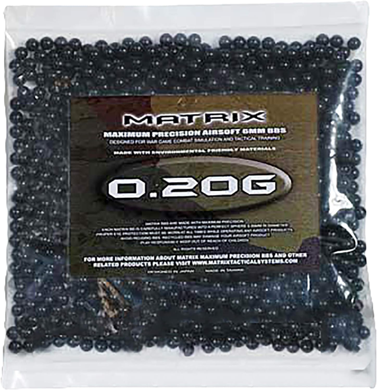 Matrix Match Grade 6mm Airsoft BBs - High Precision 0.25g Biodegradable Pellets for Airsoft Guns | Perfect for Target Practice & Competitive Shooting