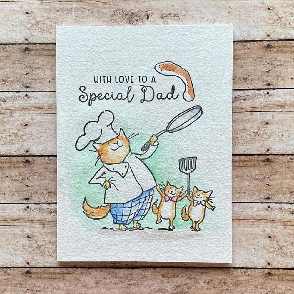 DIY Clear Rubber Stamp Set for Card Making - Happy Birthday Alphabets, Love & Cats Theme for Scrapbooking, Paper Crafting & Handmade Gifts | Perfect for Father's Day, Special Occasions & Craft Projects