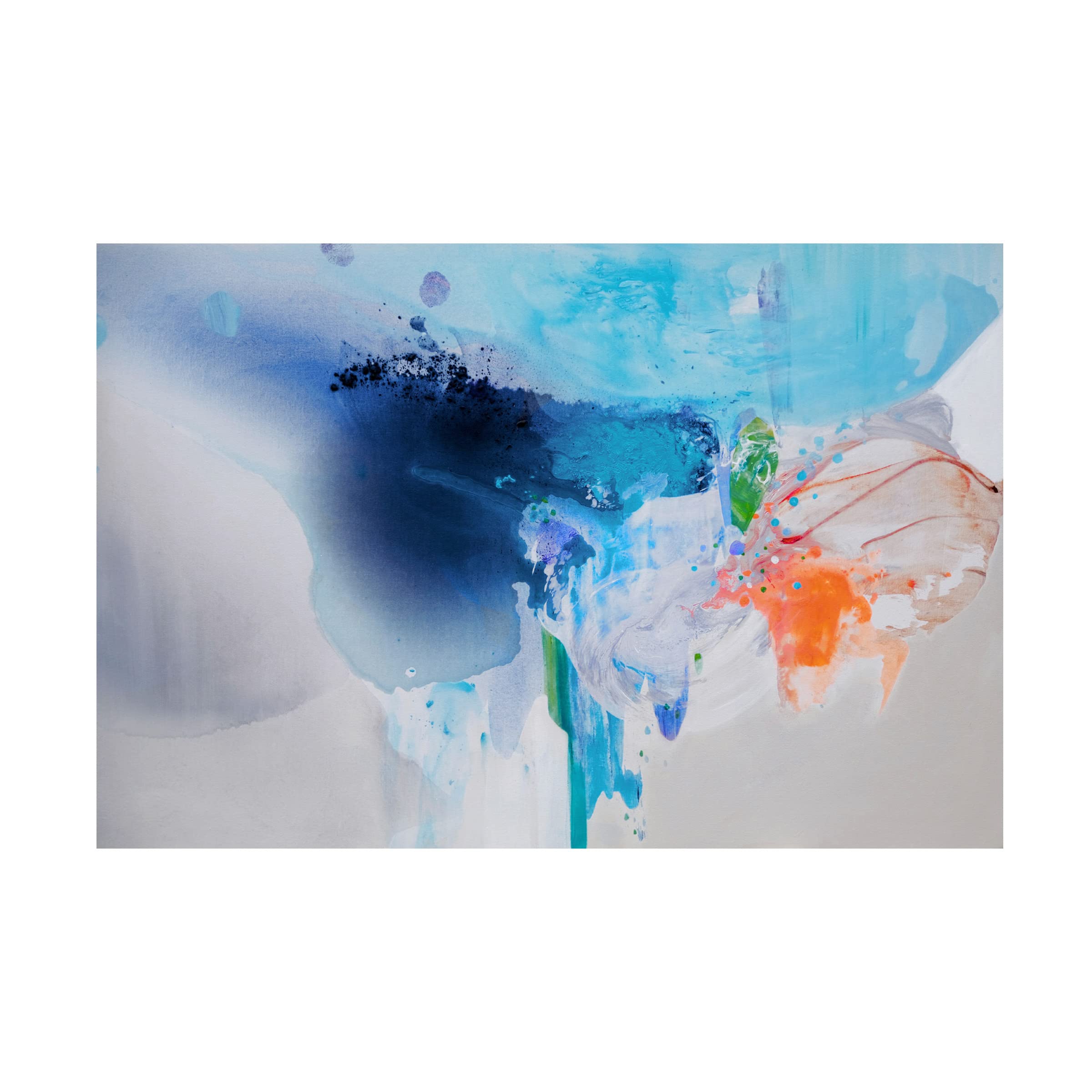 Trademark Fine Art 'Chasing Corals' Canvas Wall Art Print by Lina Alattar - Ocean Themed Home Decor for Living Room, Bedroom & Office
