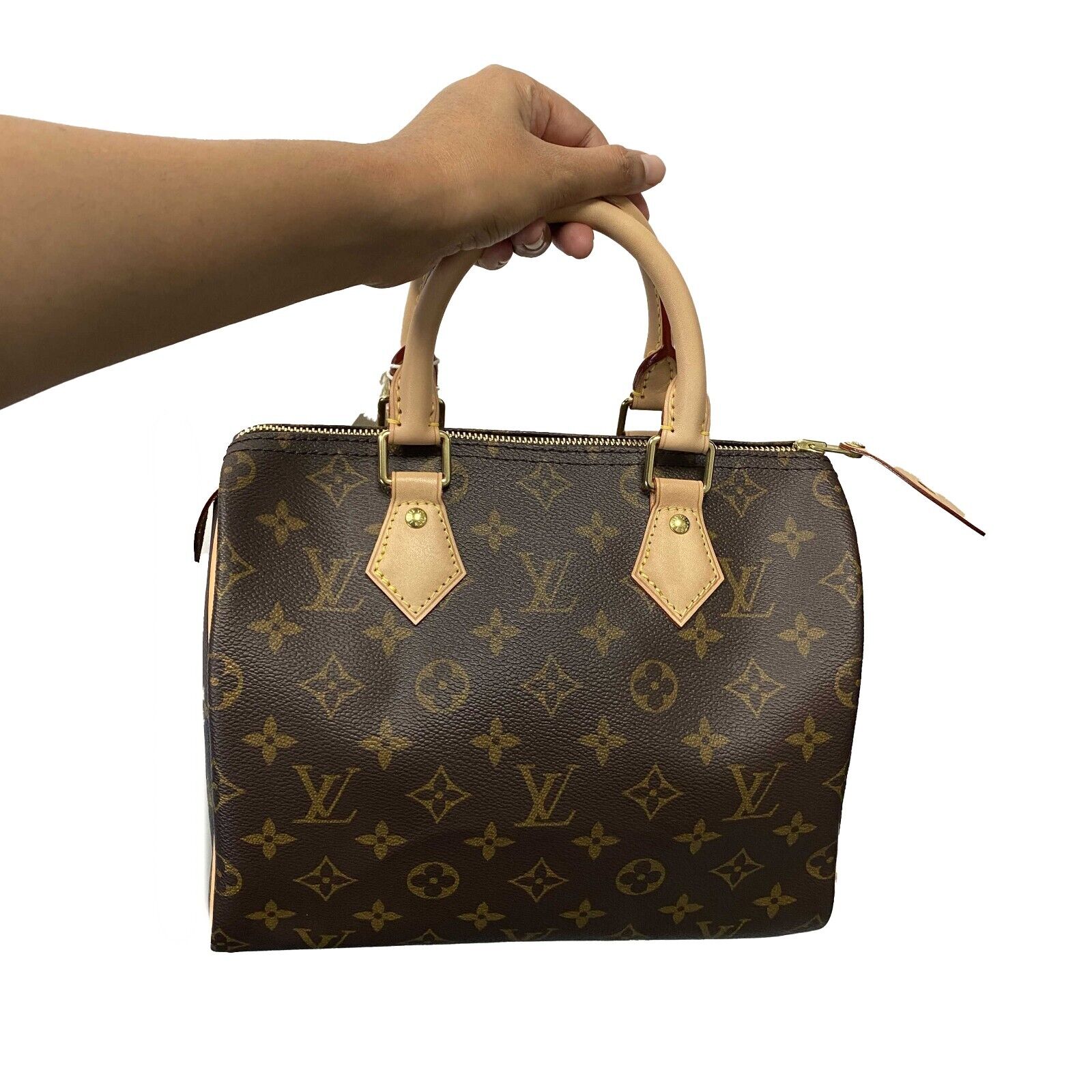 Louis Vuitton Speedy 25 Handbag - Brown Monogram Coated Canvas Shoulder Bag for Women | Perfect for Work, Travel & Everyday Use