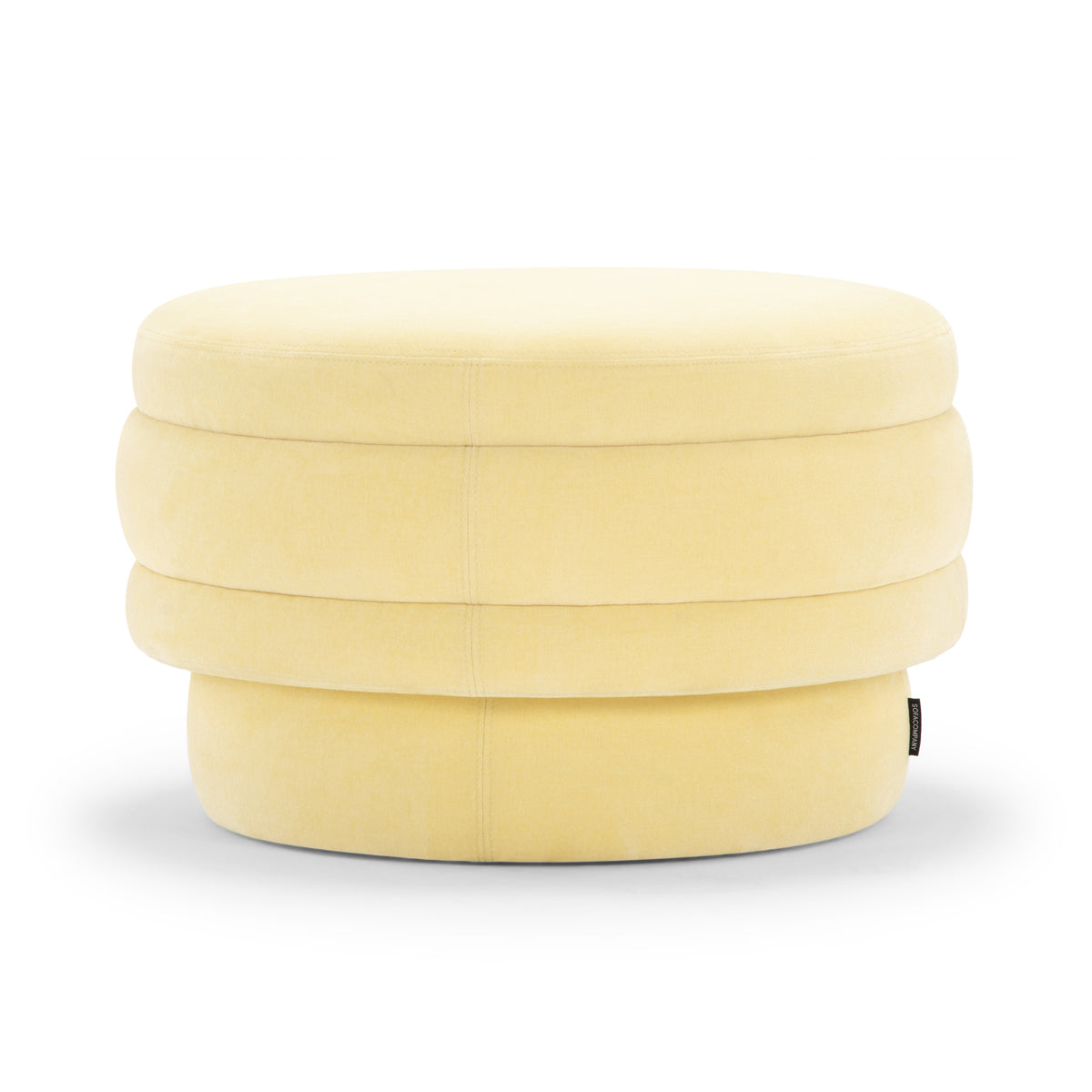 Honey Fabric Storage Ottoman with Tufted Top - Stylish Footrest, Coffee Table & Extra Seating for Living Room, Bedroom & Nursery