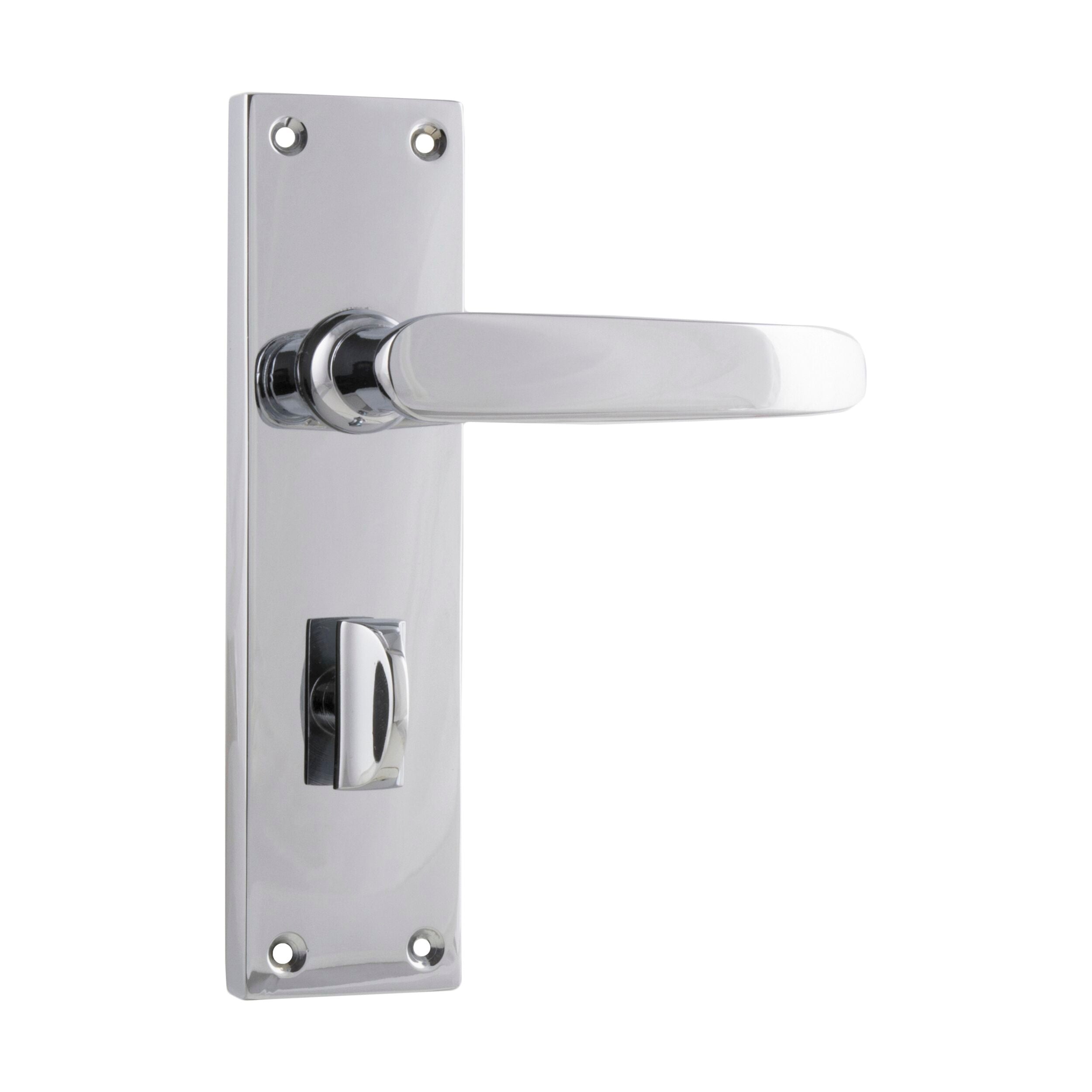 Balmour Privacy Door Lever Set - Chrome Plated (H156xW42xP46mm) | 0867P | Interior Bedroom & Bathroom Door Handles for Home & Office
