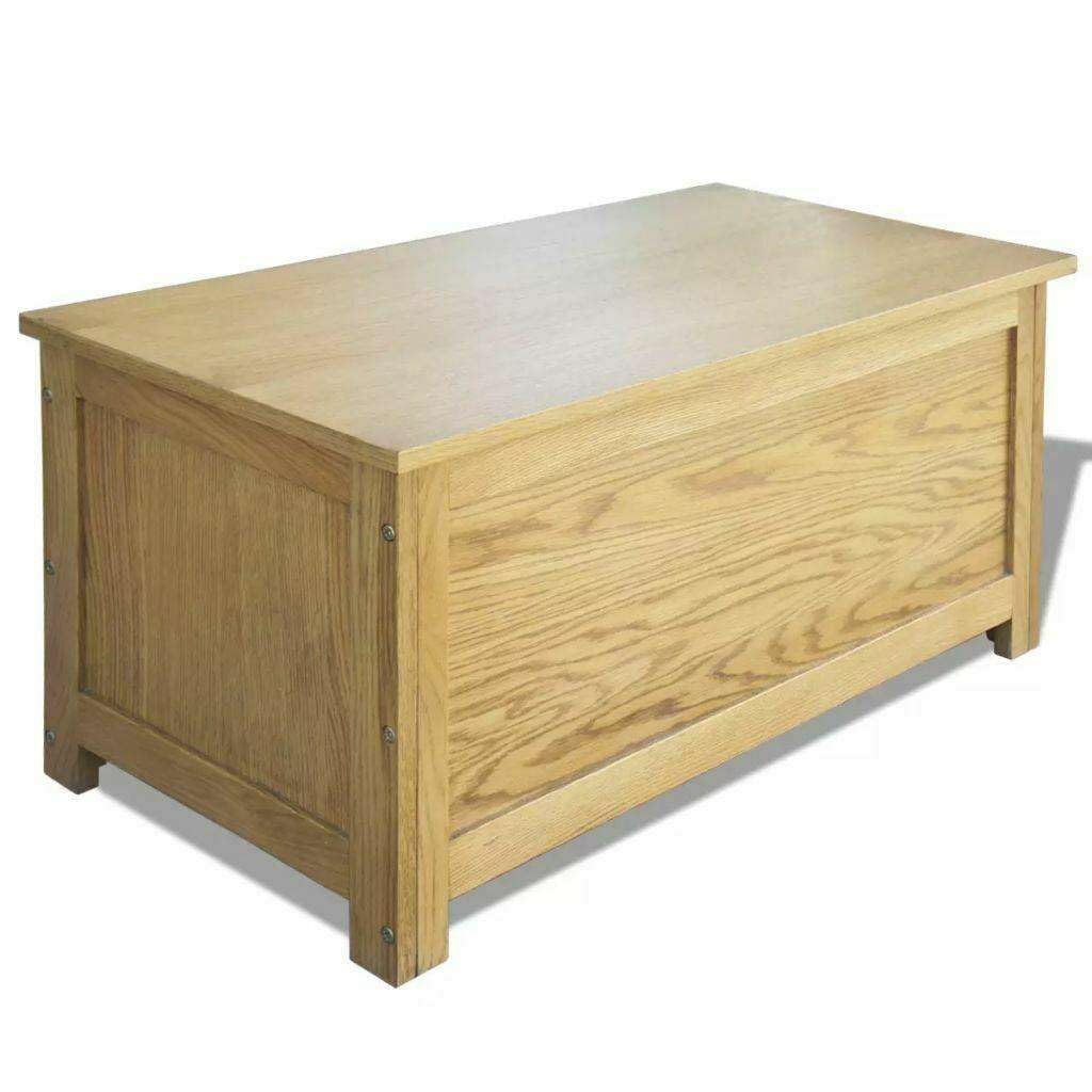 Solid Oak Wood Storage Box Chest - Handcrafted Wooden Toy Organizer, Bedroom Furniture & Drawer for Kids Room, Nursery, Playroom - Perfect for Storing Toys, Books, and Home Decor Items