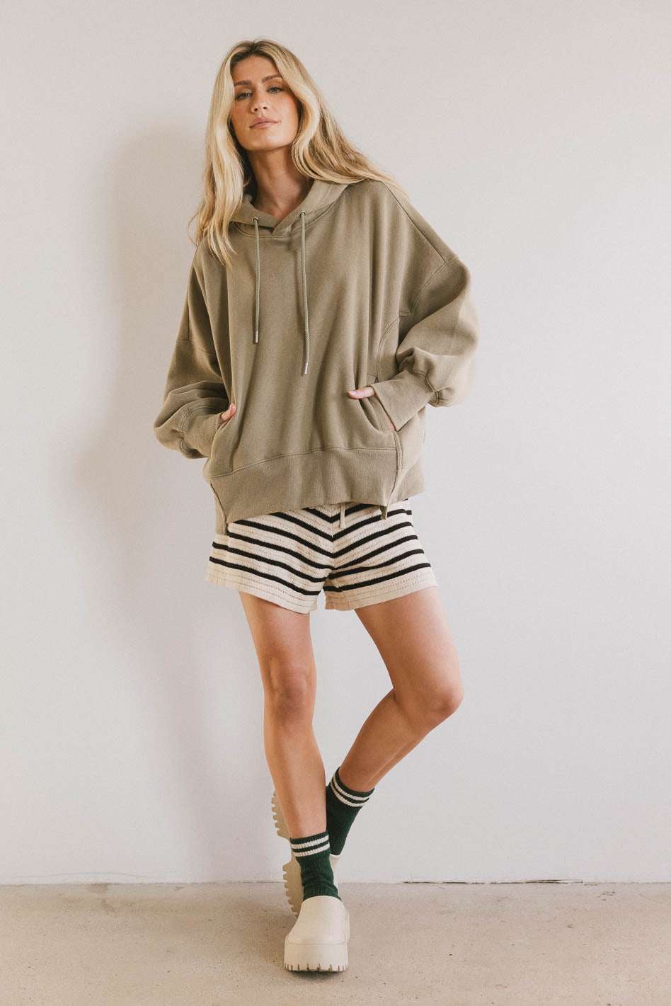 Andie Oversized Hoodie in Sage Green - Cozy Pullover Sweatshirt for Women | Perfect for Loungewear, Casual Outfits & Cold Weather Layering